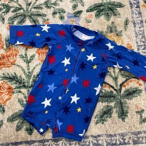 Hanna Anderson rash guard swim suit UPF stars America July 4th